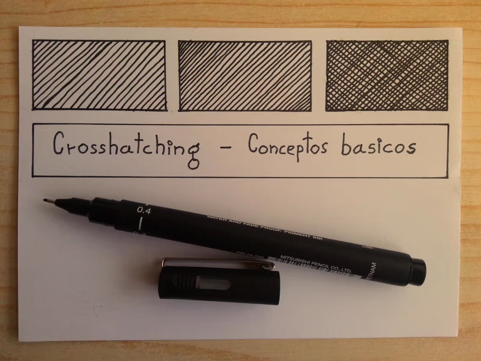 Pen choice affects line weight and texture