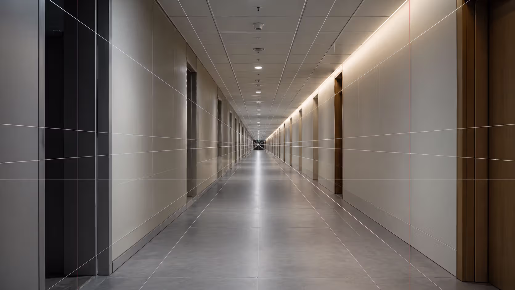 Lines meet in the distance