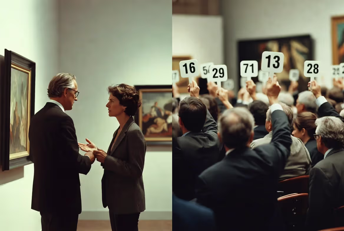 Gallery sales vs auction dynamics