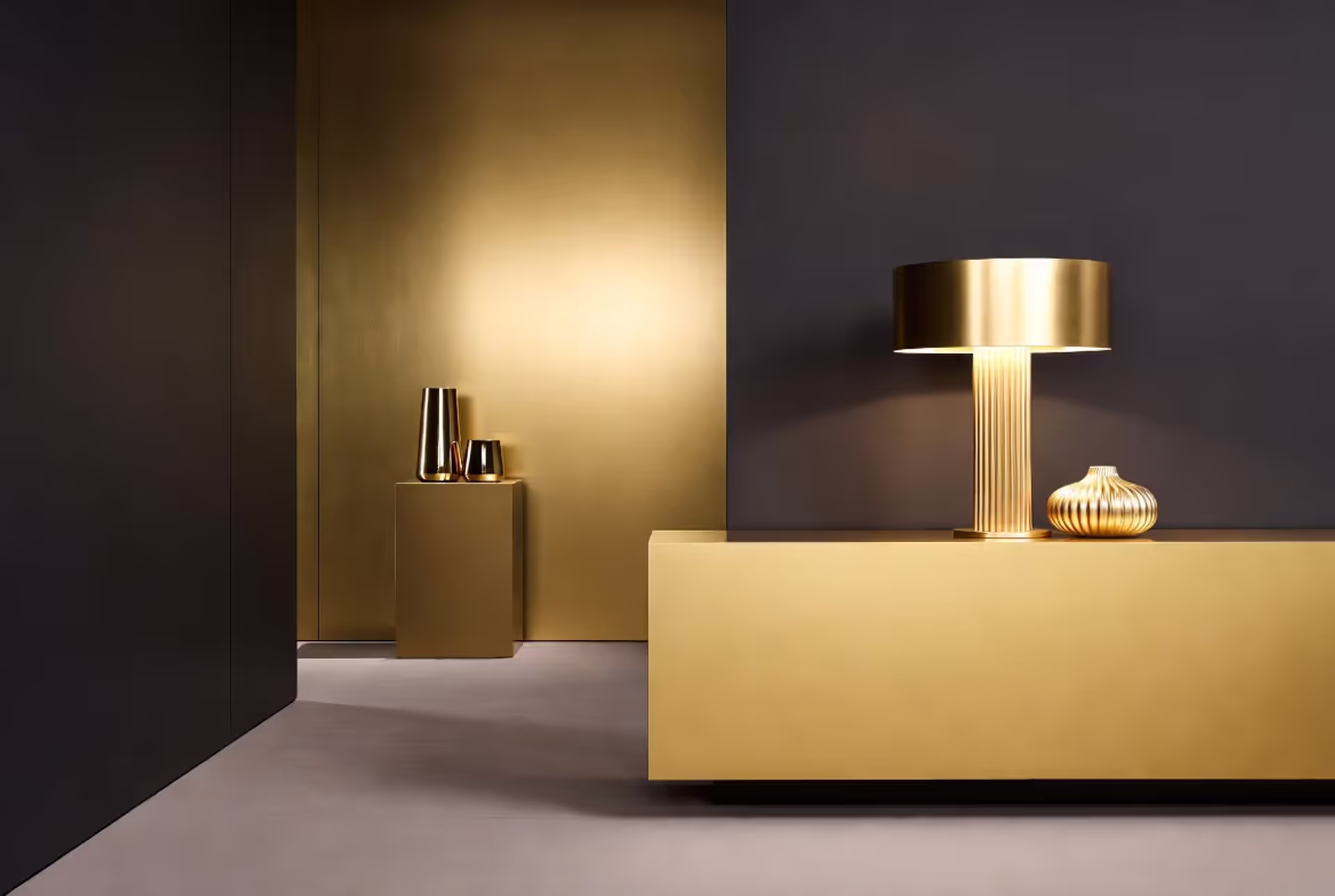 interior design with gold accents highlighting luxury and warmth