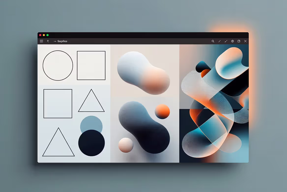 geometric organic and abstract shapes comparison in design