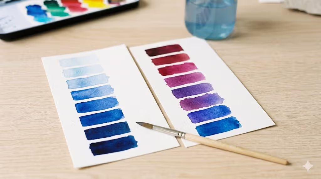 monochromatic vs analogous color palette comparison