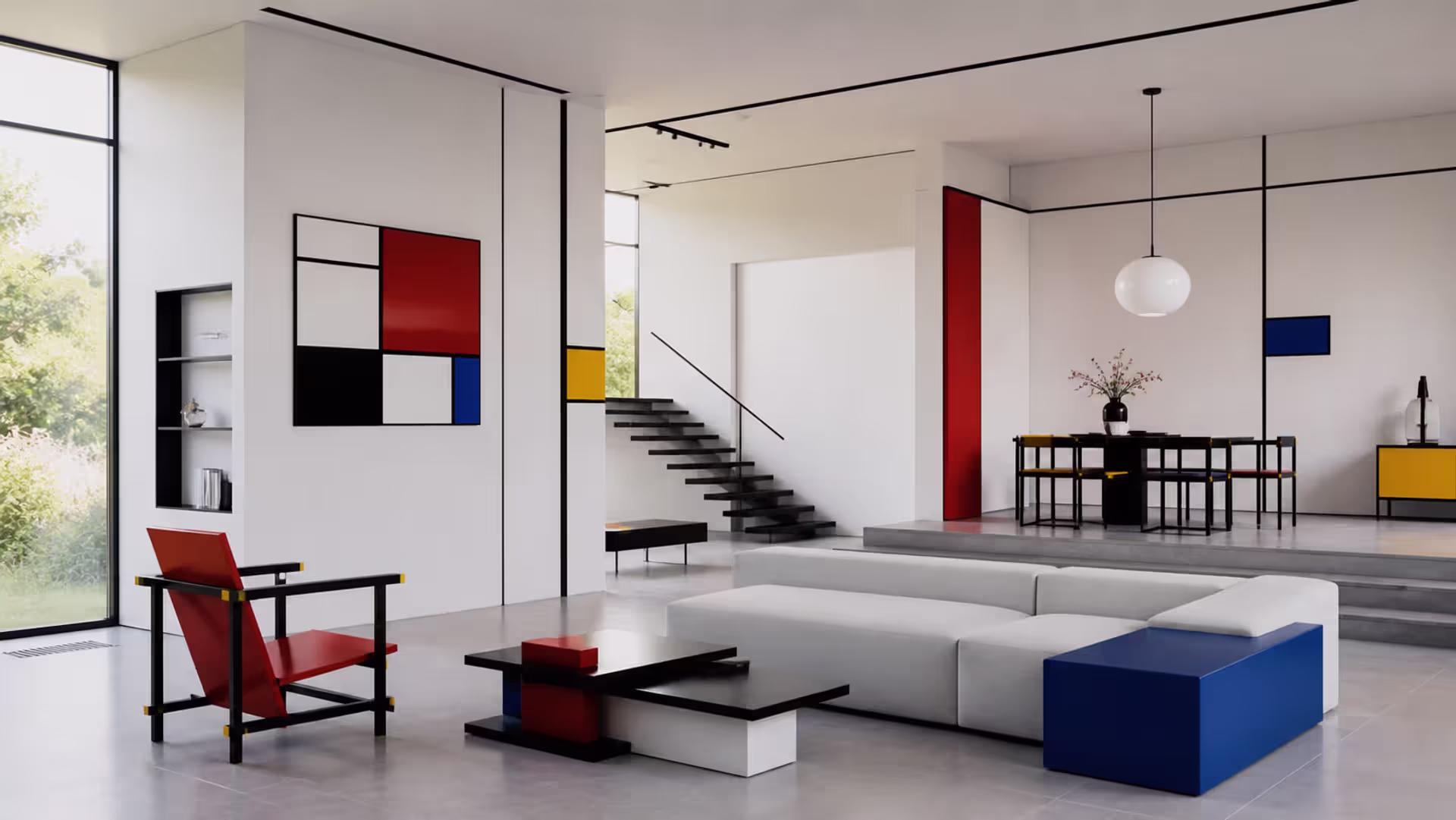 De Stijl principles in modern space