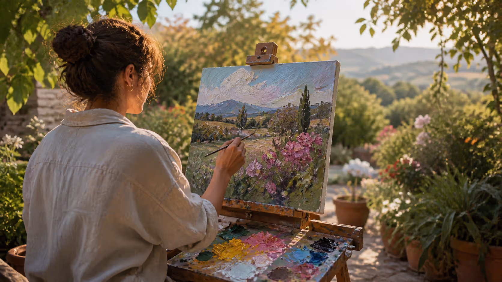 Painting light outdoors