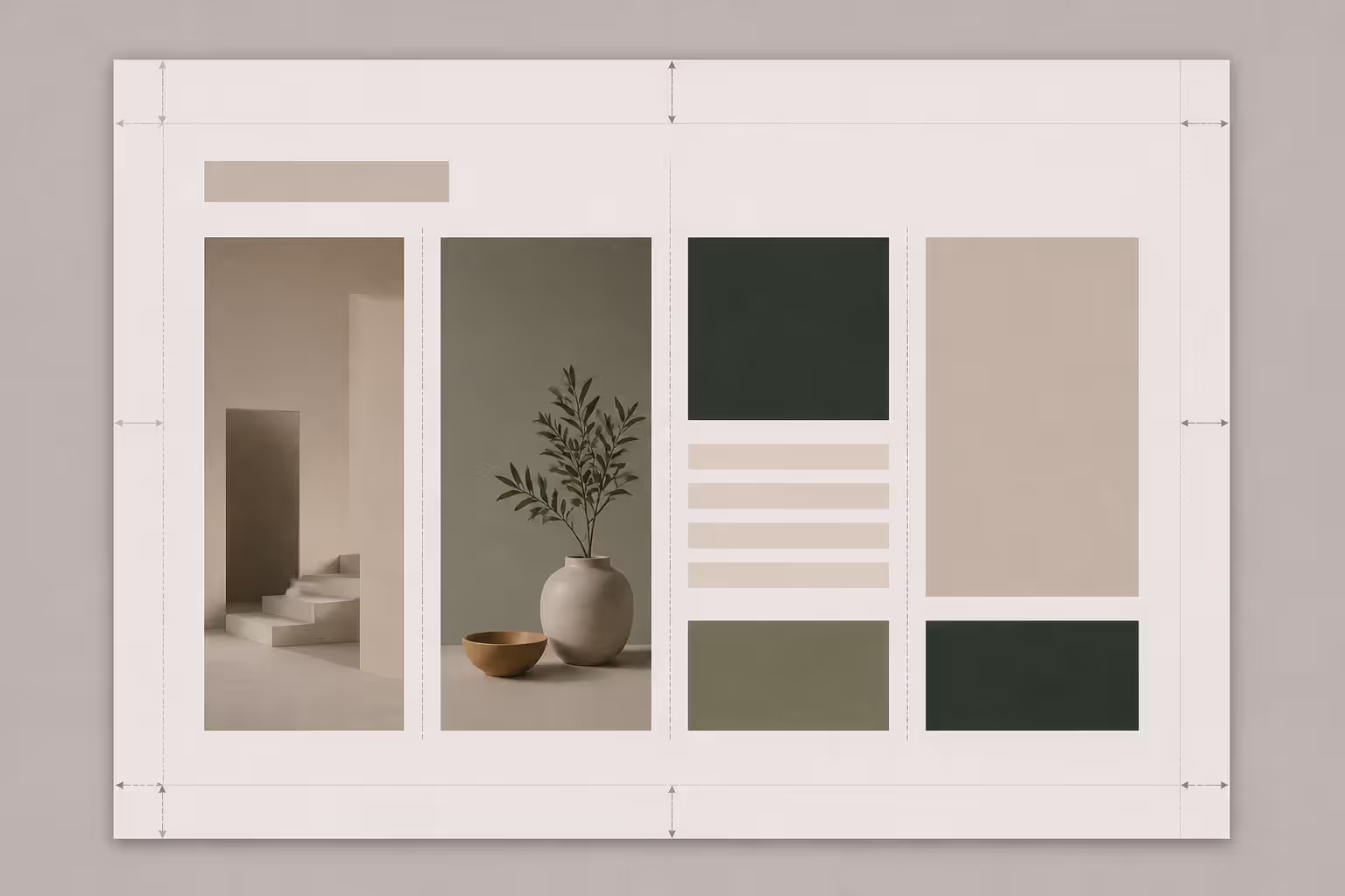 layout showing gutters margins and spacing between elements