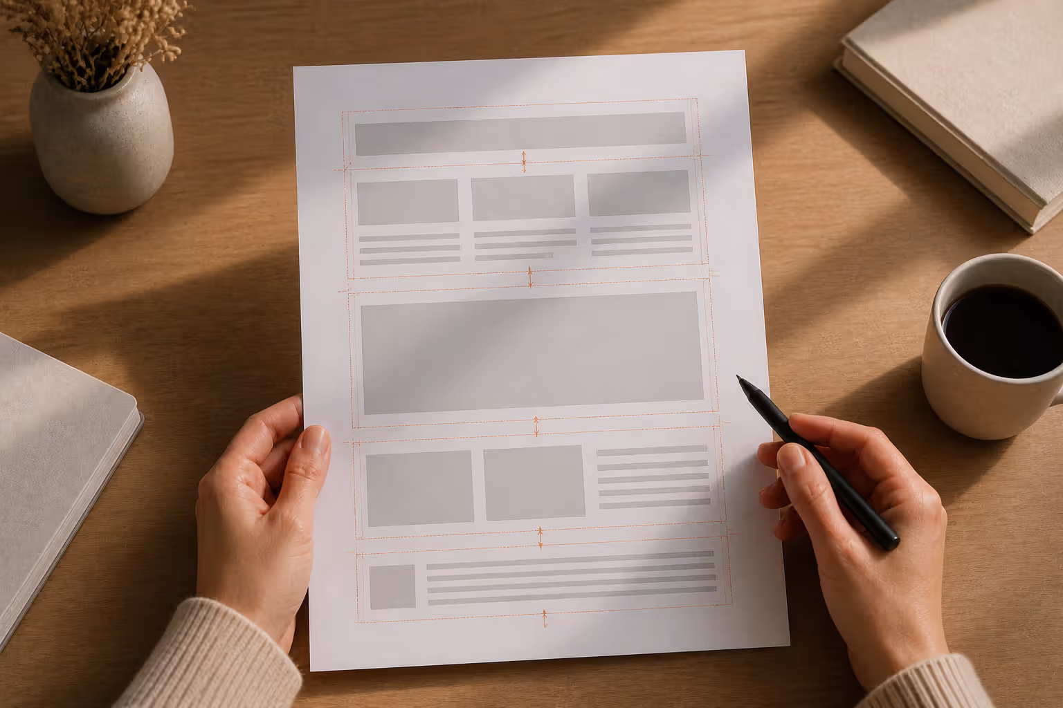 layout showing different spacing levels for hierarchy and grouping