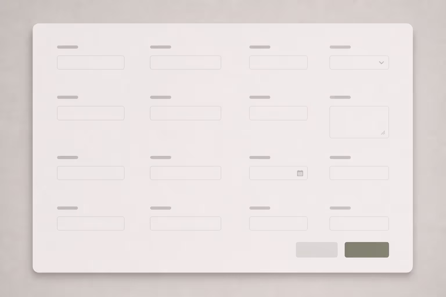 poorly spaced layout with no clear grouping or hierarchy