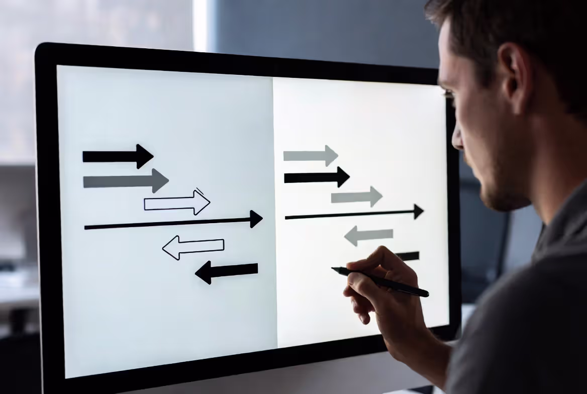 Clear arrows prevent visual confusion